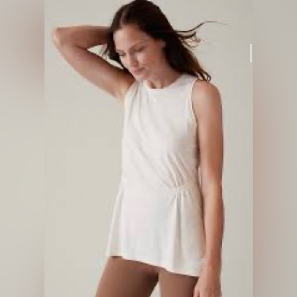 Air Out Cinch Tank yoga NWOT Magnolia white L